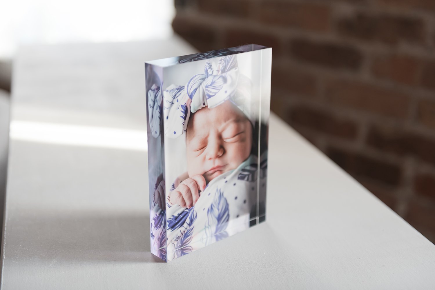 5x7 acrylic block three-quarter view