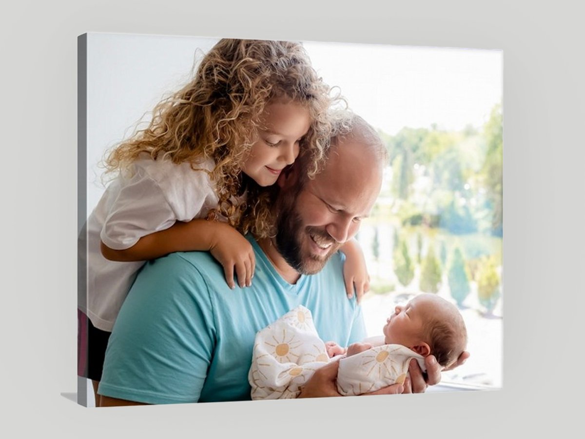 8x10 gallery wrapped canvas on a grey background