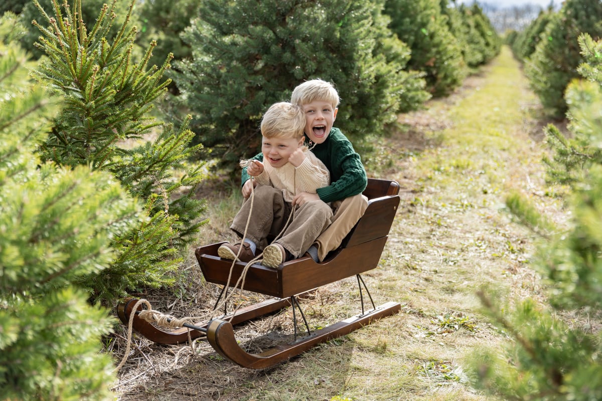 Children laughing at Abbey Farms